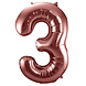 Folie Ballon Cijfer 3 Brons XL 86cm leeg Folie Ballon Cijfer 3 Brons XL 86cm leeg