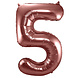 Folie Ballon Cijfer 5 Brons XL 86cm leeg Folie Ballon Cijfer 5 Brons XL 86cm leeg