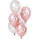 Ballonnen 50 Jaar Roze 23cm 6st Ballonnen 50 Jaar Roze 23cm 6st