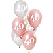 Ballonnen 40 Jaar Roze 23cm 6st Ballonnen 40 Jaar Roze 23cm 6st