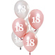 Ballonnen 18 Jaar Roze 23cm 6st Ballonnen 18 Jaar Roze 23cm 6st