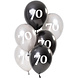 Ballonnen 70 Jaar Zwart 23cm 6st Ballonnen 70 Jaar Zwart 23cm 6st