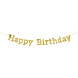 Happy Birthday Letterslinger Goud 3m Happy Birthday Letterslinger Goud 3m