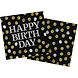 Happy Birthday Servetten Zwart 33cm 20st Happy Birthday Servetten Zwart 33cm 20st