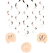 Hangdecoratie 40 Jaar Rose Goud 75cm 5st Hangdecoratie 40 Jaar Rose Goud 75cm 5st
