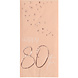 Servetten 80 Jaar Rose Goud 33cm 10st Servetten 80 Jaar Rose Goud 33cm 10st