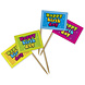 Happy Birthday Prikkers Gekleurd 6,5cm 50st Happy Birthday Prikkers Gekleurd 6,5cm 50st