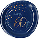 Borden 60 Jaar Blauw 23cm 8st Borden 60 Jaar Blauw 23cm 8st