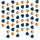 Hangdecoratie Blauw/Brons 1m 8st Hangdecoratie Blauw/Brons 1m 8st