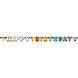 Happy Birthday Letterslinger Regenboog Confetti 1,5m Happy Birthday Letterslinger Regenboog Confetti 1,5m