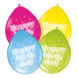 Happy Birthday Ballonnen Gekleurd 30cm 8st Happy Birthday Ballonnen Gekleurd 30cm 8st