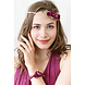 Bloemen Haarband Bordeaux Rood Bloemen Haarband Bordeaux Rood
