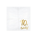 Servetten 90 Jaar Wit 33cm 20st Servetten 90 Jaar Wit 33cm 20st
