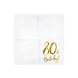 Servetten 80 Jaar Wit 33cm 20st Servetten 80 Jaar Wit 33cm 20st
