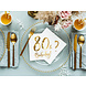 Servetten 80 Jaar Wit 33cm 20st Servetten 80 Jaar Wit 33cm 20st