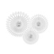 Papieren Waaiers Wit Set 20-30cm 3 delig Papieren Waaiers Wit Set 20-30cm 3 delig