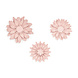 Papieren Bloemen Roze Pastel 3st Papieren Bloemen Roze Pastel 3st