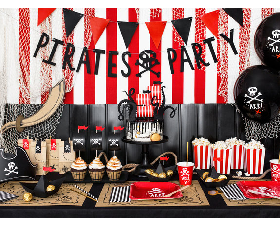Piraten Slinger Party Zwart -