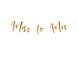 Bruiloft Slinger Miss to Mrs, Rose Goud 76cm Bruiloft Slinger Miss to Mrs, Rose Goud 76cm