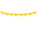 Gele Slingers Crepe Franje Rond XL 3m Gele Slingers Crepe Franje Rond XL 3m