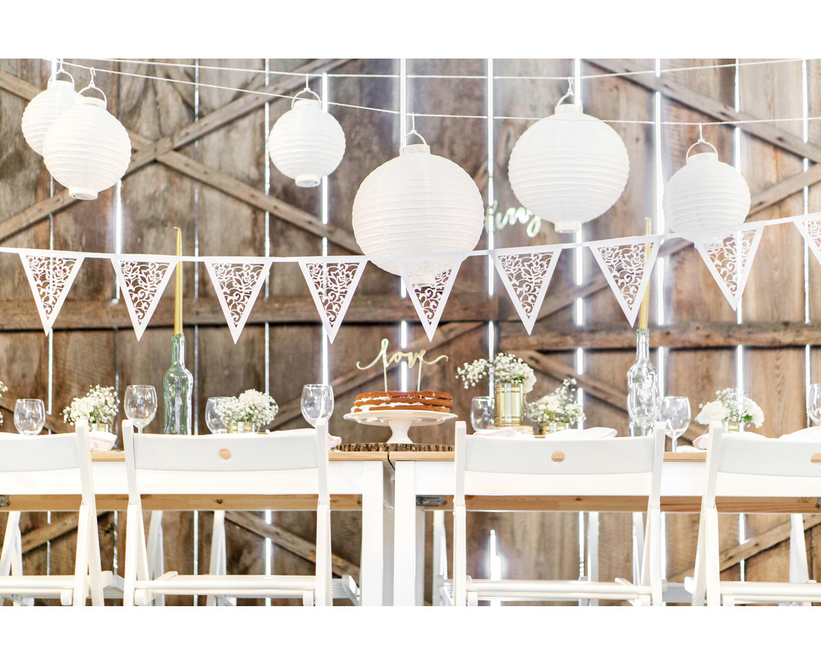 Witte Slingers Doorzichtig 3m Partywinkel