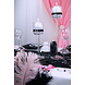 Zwarte Organza Stof Zilveren Bloemen 36cm 9m Zwarte Organza Stof Zilveren Bloemen 36cm 9m