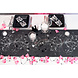 Zwarte Organza Stof Zilveren Bloemen 36cm 9m Zwarte Organza Stof Zilveren Bloemen 36cm 9m