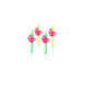 Flamingo Kaarsjes 5,9cm 4st Flamingo Kaarsjes 5,9cm 4st
