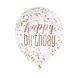 Confetti Ballonnen Happy Birthday Rose Goud 45cm 6st Confetti Ballonnen Happy Birthday Rose Goud 45cm 6st