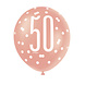 Ballonnen 50 Jaar Rose Goud 30cm 6st Ballonnen 50 Jaar Rose Goud 30cm 6st