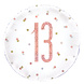 Helium Ballon 13 Jaar Rose Goud 45cm leeg Helium Ballon 13 Jaar Rose Goud 45cm leeg