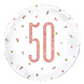 Helium Ballon 50 Jaar Rose Goud 45cm leeg Helium Ballon 50 Jaar Rose Goud 45cm leeg