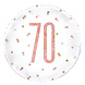 Helium Ballon 70 Jaar Rose Goud 45cm leeg Helium Ballon 70 Jaar Rose Goud 45cm leeg
