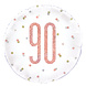 Helium Ballon 90 Jaar Rose Goud 45cm leeg Helium Ballon 90 Jaar Rose Goud 45cm leeg