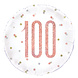 Helium Ballon 100 Jaar Rose Goud 45cm leeg Helium Ballon 100 Jaar Rose Goud 45cm leeg