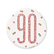 Button 90 Jaar Rose Goud 8cm Button 90 Jaar Rose Goud 8cm