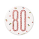 Button 80 Jaar Rose Goud 8cm Button 80 Jaar Rose Goud 8cm