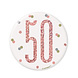 Button 50 Jaar Rose Goud 8cm Button 50 Jaar Rose Goud 8cm