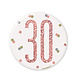 Button 30 Jaar Rose Goud 8cm Button 30 Jaar Rose Goud 8cm