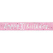 Banner 30 Jaar Roze 2,74m Banner 30 Jaar Roze 2,74m