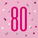 Servetten 80 Jaar Roze 33cm 16st Servetten 80 Jaar Roze 33cm 16st