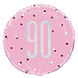 Helium Ballon 90 Jaar Roze 45cm leeg Helium Ballon 90 Jaar Roze 45cm leeg