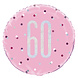 Helium Ballon 60 Jaar Roze 45cm leeg Helium Ballon 60 Jaar Roze 45cm leeg