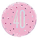 Helium Ballon 40 Jaar Roze 45cm leeg Helium Ballon 40 Jaar Roze 45cm leeg