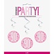 Hangdecoratie 90 Jaar Roze 81cm 6st Hangdecoratie 90 Jaar Roze 81cm 6st