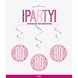Hangdecoratie 80 Jaar Roze 81cm 6st Hangdecoratie 80 Jaar Roze 81cm 6st