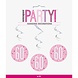 Hangdecoratie 60 Jaar Roze 81cm 6st Hangdecoratie 60 Jaar Roze 81cm 6st