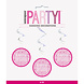 Hangdecoratie Happy Birthday Roze 81cm 6st Hangdecoratie Happy Birthday Roze 81cm 6st