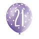 Ballonnen 21 Jaar Stippen 30cm 6st Ballonnen 21 Jaar Stippen 30cm 6st