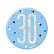 Button 30 Jaar Blauw 7cm Button 30 Jaar Blauw 7cm